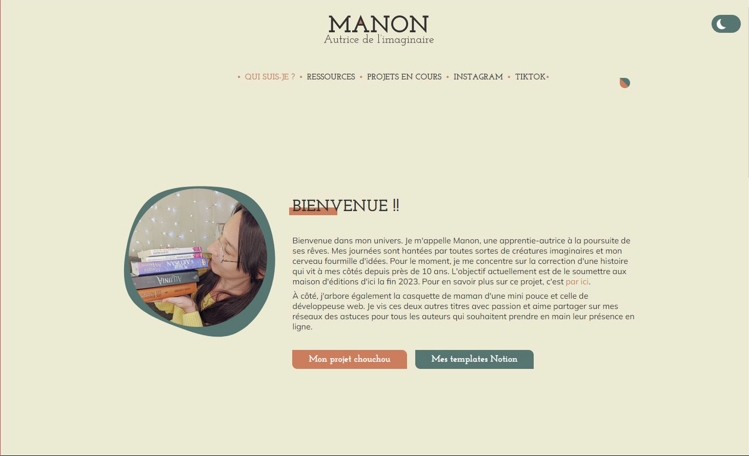 My website as a unpublished author